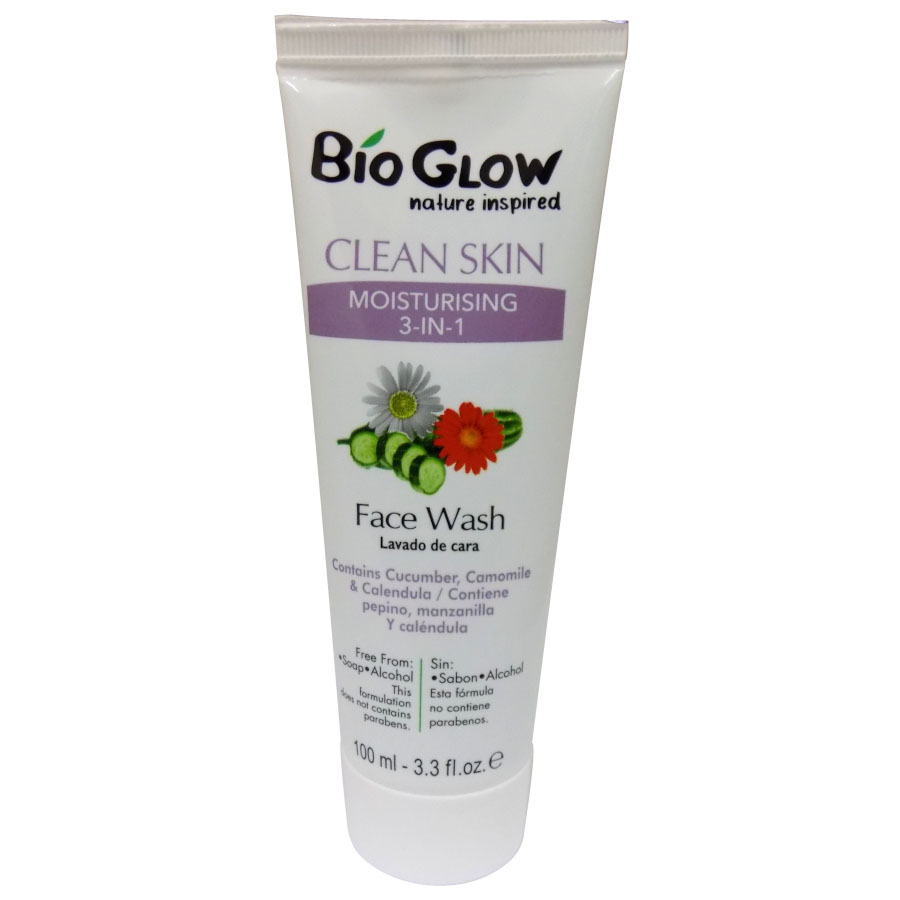 Bio glow 3 in 1 moisturising face wash